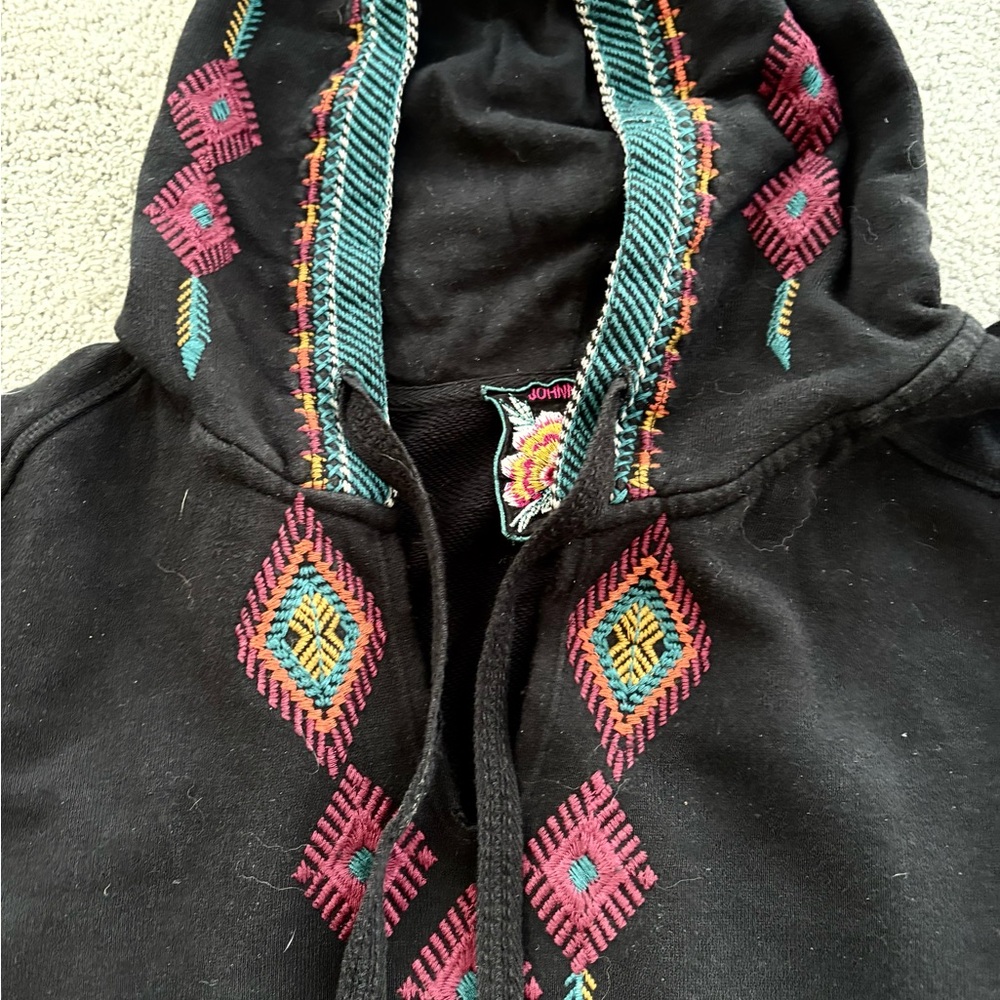 Johnny was stunning black embroidered hoodie excellent worn once - Picture 4 of 9